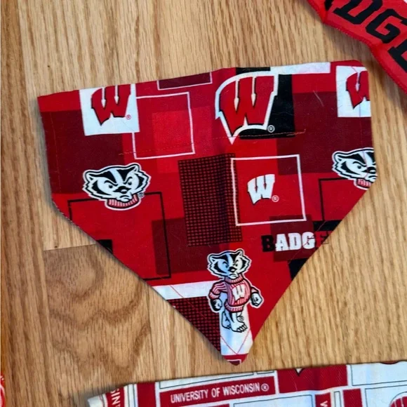 Wisconsin Badger Pet Jerseys And Bandanas Lot College University Badgers Dog - Picture 6 of 13